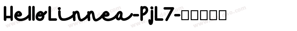 HelloLinnea-PjL7字体转换