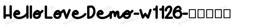 HelloLoveDemo-w1126字体转换