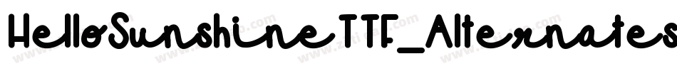 HelloSunshineTTF_Alternates1字体转换