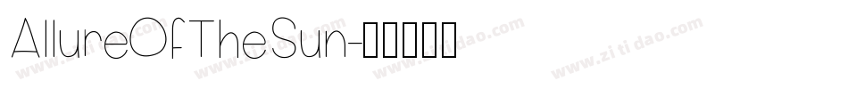 AllureOfTheSun字体转换
