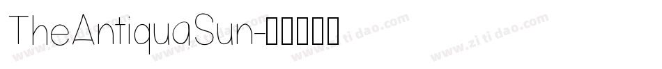 TheAntiquaSun字体转换
