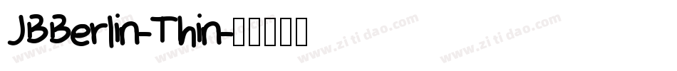 JBBerlin-Thin字体转换