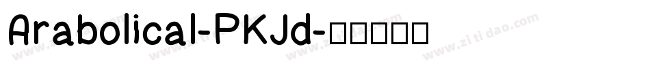 Arabolical-PKJd字体转换