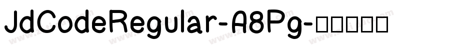 JdCodeRegular-A8Pg字体转换
