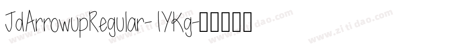 JdArrowupRegular-1YKg字体转换