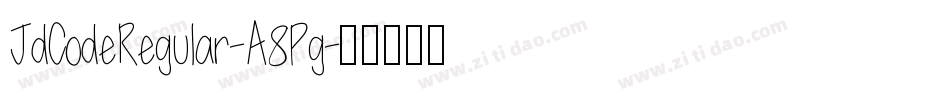 JdCodeRegular-A8Pg字体转换