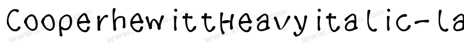 CooperhewittHeavyitalic-laJe字体转换