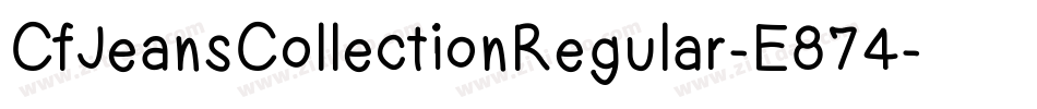 CfJeansCollectionRegular-E874字体转换