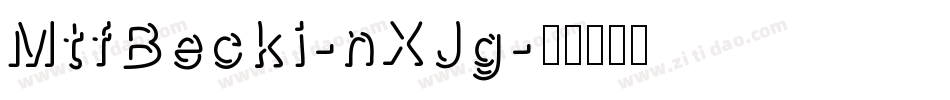 MtfBecki-nXJg字体转换