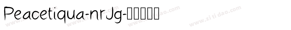 Peacetiqua-nrJg字体转换