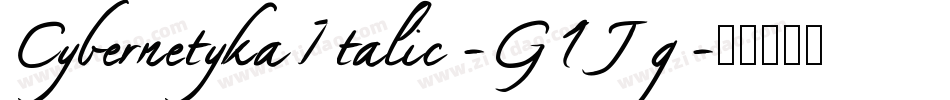 CybernetykaItalic-G1Jg字体转换