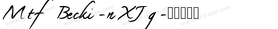 MtfBecki-nXJg字体转换