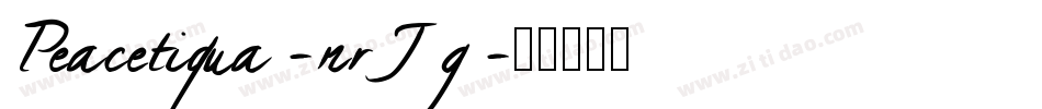 Peacetiqua-nrJg字体转换