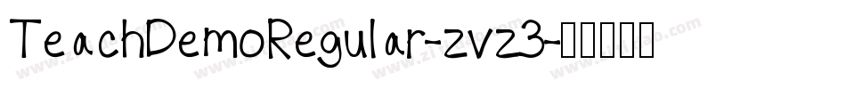 TeachDemoRegular-zvz3字体转换