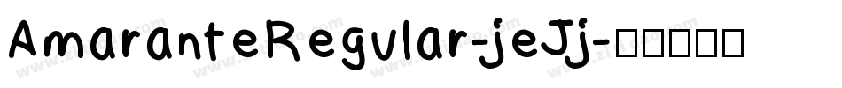 AmaranteRegular-jeJj字体转换