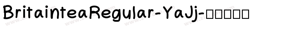 BritainteaRegular-YaJj字体转换