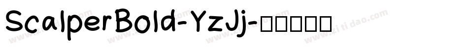 ScalperBold-YzJj字体转换