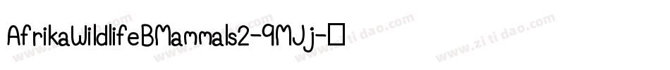AfrikaWildlifeBMammals2-9MJj字体转换