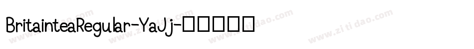 BritainteaRegular-YaJj字体转换