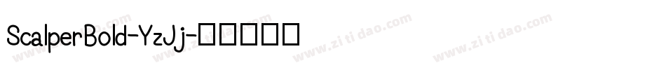 ScalperBold-YzJj字体转换