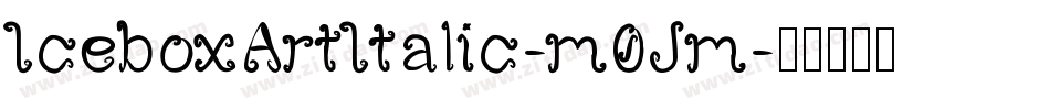 IceboxArtItalic-m0Jm字体转换