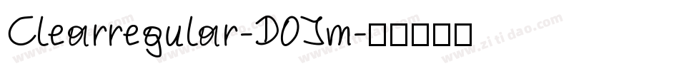 Clearregular-DOJm字体转换
