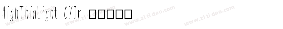 HighThinLight-07Jr字体转换