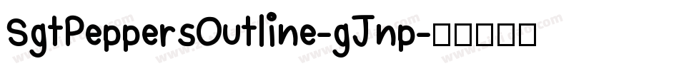 SgtPeppersOutline-gJnp字体转换