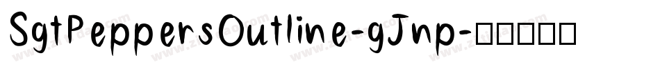 SgtPeppersOutline-gJnp字体转换