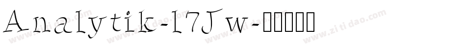 Analytik-l7Jw字体转换