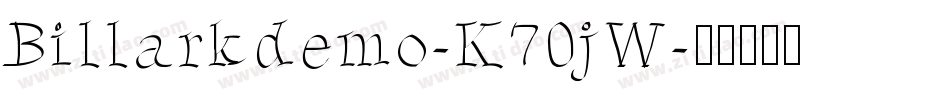 Billarkdemo-K70jW字体转换