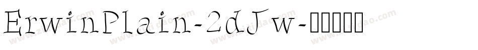 ErwinPlain-2dJw字体转换