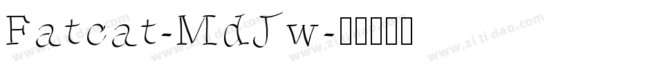 Fatcat-MdJw字体转换
