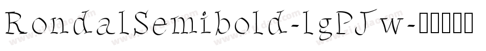 RondalSemibold-lgPJw字体转换
