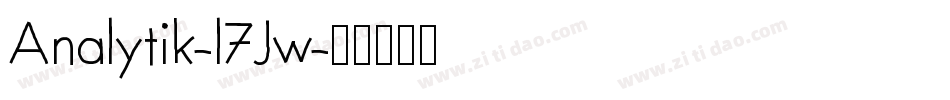 Analytik-l7Jw字体转换