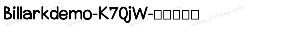Billarkdemo-K70jW字体转换