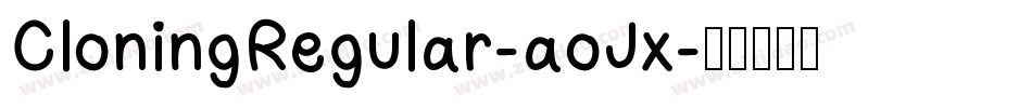 CloningRegular-aoJx字体转换