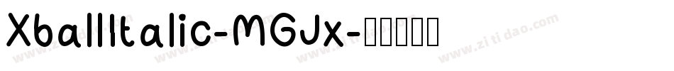 XballItalic-MGJx字体转换
