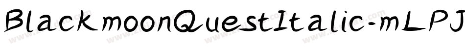 BlackmoonQuestItalic-mLPJx字体转换