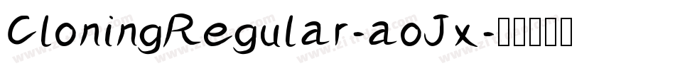 CloningRegular-aoJx字体转换