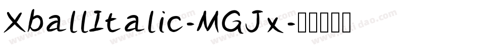 XballItalic-MGJx字体转换