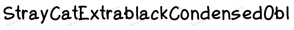 StrayCatExtrablackCondensedOblique-VBJy字体转换