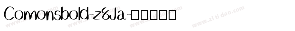 Comonsbold-z8Ja字体转换