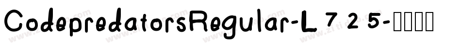 CodepredatorsRegular-L725字体转换