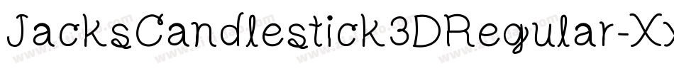 JacksCandlestick3DRegular-Xx92字体转换