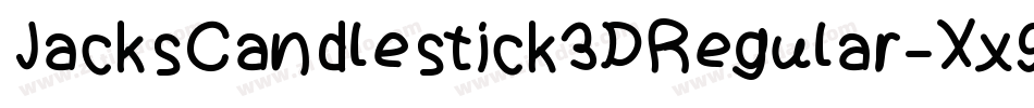 JacksCandlestick3DRegular-Xx92字体转换