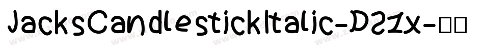 JacksCandlestickItalic-D2zx字体转换
