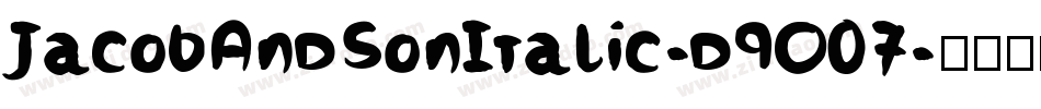 JacobAndSonItalic-d9O07字体转换