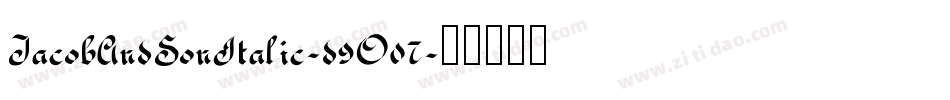 JacobAndSonItalic-d9O07字体转换