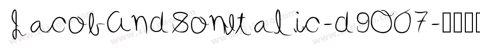 JacobAndSonItalic-d9O07字体转换